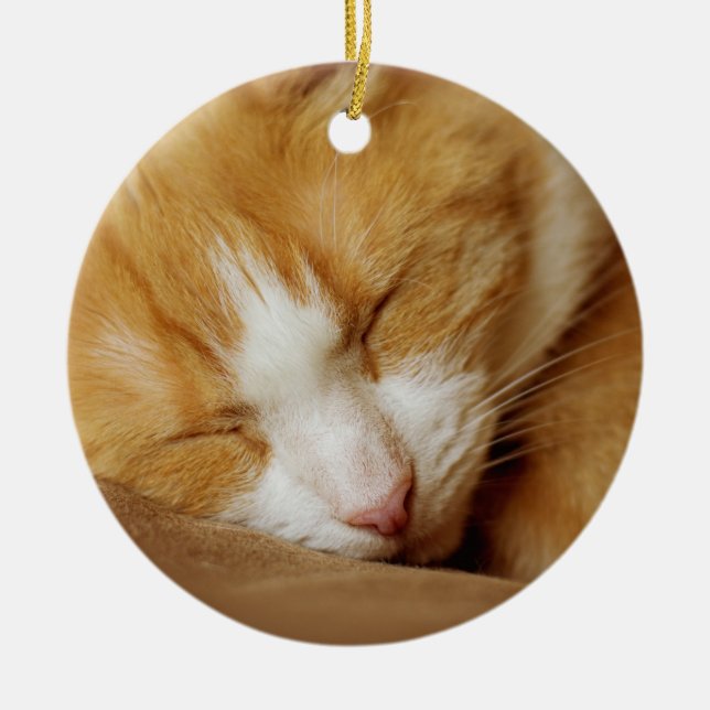 Schlafkitten Keramik Ornament (Vorne)