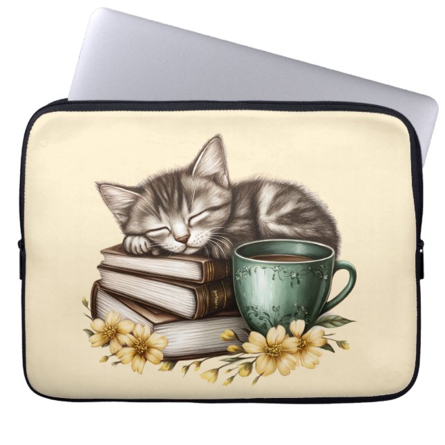 Schlafkitty Wertvoll Kitty Laptopschutzhülle (Vorderseite)