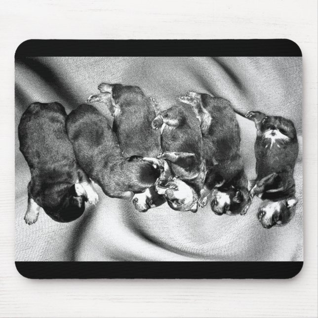 Schlafkopfwelpen Mousepad (Vorne)