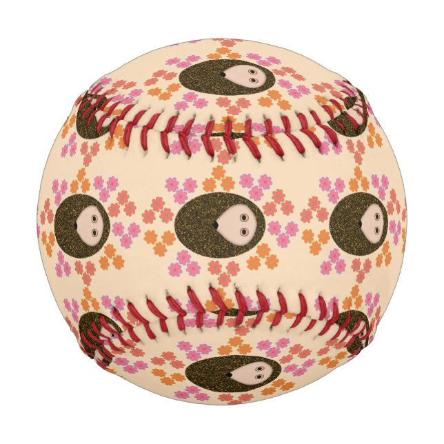 Schlaflosigkeit Igel und Blume Baseball (Vorderseite)