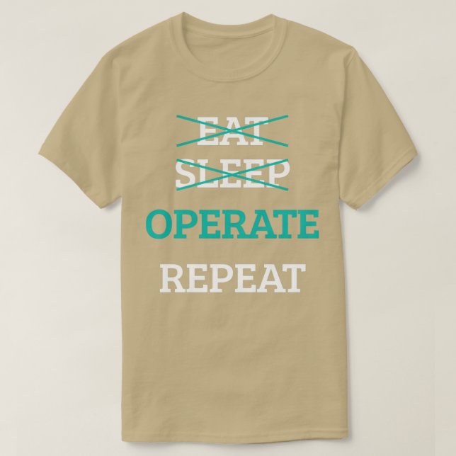 Schlafoperieren wiederholen Arzt Arzt T-Shirt (Design vorne)