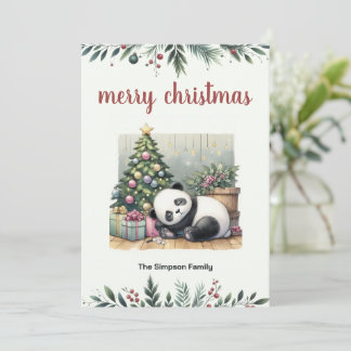 Schlafpanda Feiertagskarte