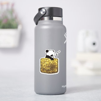 Schlafpanda in einer Tasche Aufkleber