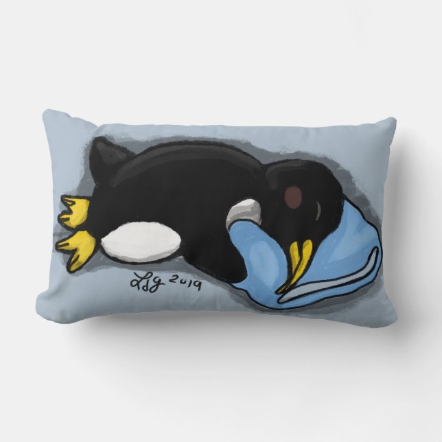 Schlafpinguin-Pillow Lendenkissen (Vorderseite)