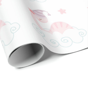 Schlafpink Dinosaurier Geschenkpapier