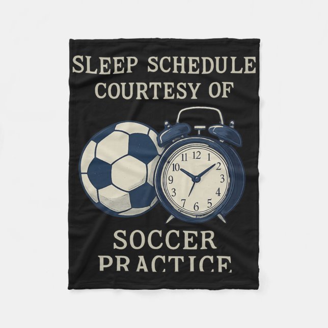 Schlafplan dank Fußballtraining  Fleecedecke (Vorderseite)