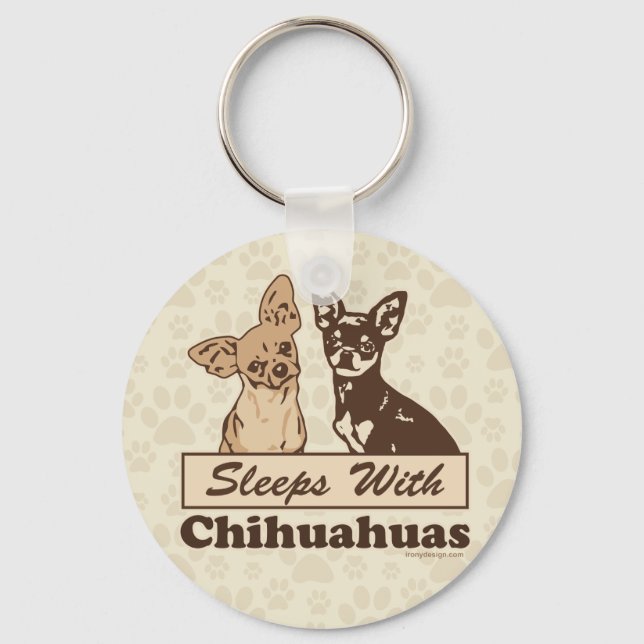 Schlafplätze mit Chihuahuas Schlüsselanhänger (Vorderseite)