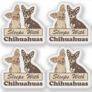 Schlafplätze mit Chihuahuas sonniger Kontrastschn Aufkleber