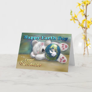 Schlafpolarbär Earth Day Mentor Card Karte