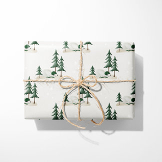 Schlafpolarbär Winterwaldcreme Geschenkpapier