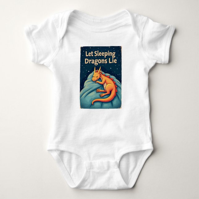 Schläfrigdrache Baby Strampler (Vorderseite)