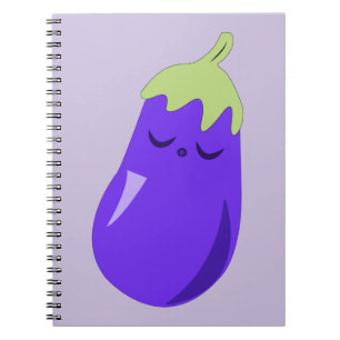 Schläfrige Baby-Aubergine Notizblock