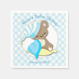 Schläfrige Bärn-Jungen-Babyparty Serviette
