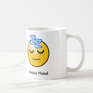 Schläfrige Hauptemoticon-Tasse Kaffeetasse