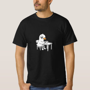 Schläfrige Kaffee-Ente Morgenstimmung Lustig Niedl T-Shirt