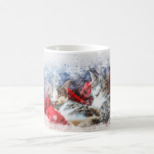 Schläfrige Kätzchen Kaffeetasse