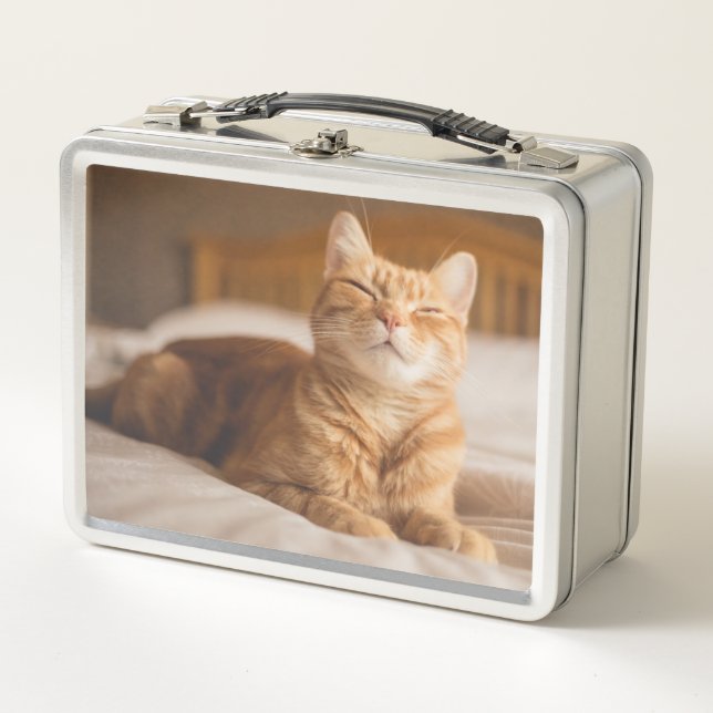 Schläfrige Katze Getty Bild-| Metall Lunch Box (Vorderseite)