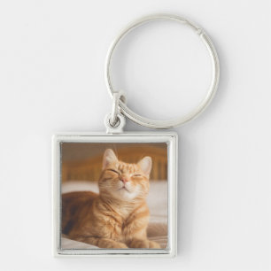 Schläfrige Katze Getty Bild- Schlüsselanhänger