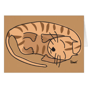 Schläfrige Katzen-leere Karte