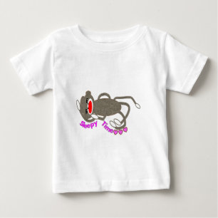 "Schläfrige Zeit-" Socken-Affe-Schlafen Baby T-shirt