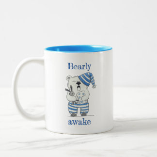 Schläfriger Baby-Bär //Bearly wach Zweifarbige Tasse