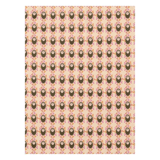 Schläfriger Igel und Blume Tablette Tischdecke (Vorderseite)