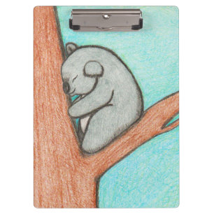 Schläfriger Koala Klemmbrett