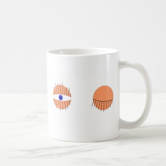 schläfriger Kopf Kaffeetasse (Rechts)