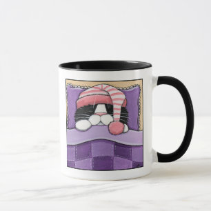 Schläfriger Kopf v.01 - wunderliche Katzen-Tasse Tasse