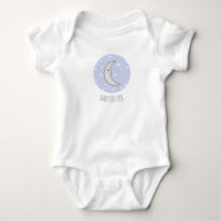 Schläfriger Mond-Babypartybabybodysuit