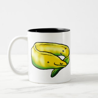 Schläfriger Moray-Aal, gelb Zweifarbige Tasse