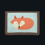 Schläfriger roter Fox Tri-fold Portemonnaie<br><div class="desc">Entzückende vektorillustration eines niedlichen kleinen roten Fuchses.</div>