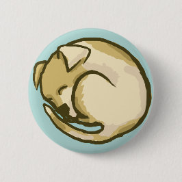 Schläfriger Welpen-Knopf Button
