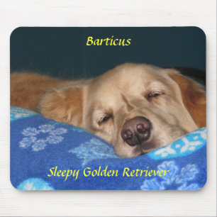 Schläfriges golden retriever Mousepad