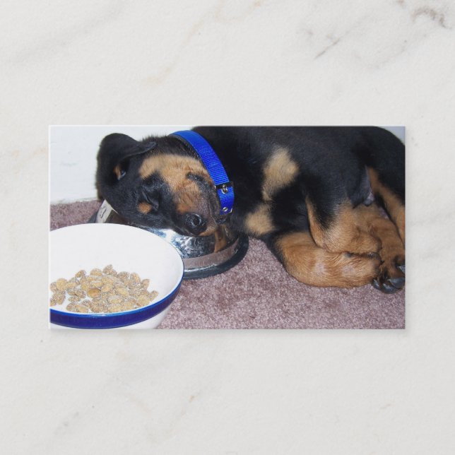 schläfriges Hauptrottweiler Visitenkarte (Vorderseite)