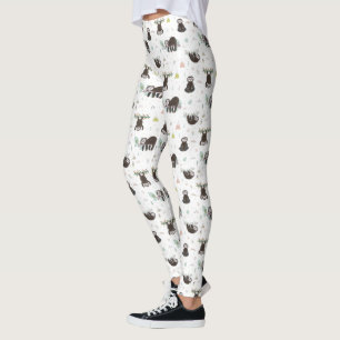Schläfriges süßes Trägheits-Muster Leggings
