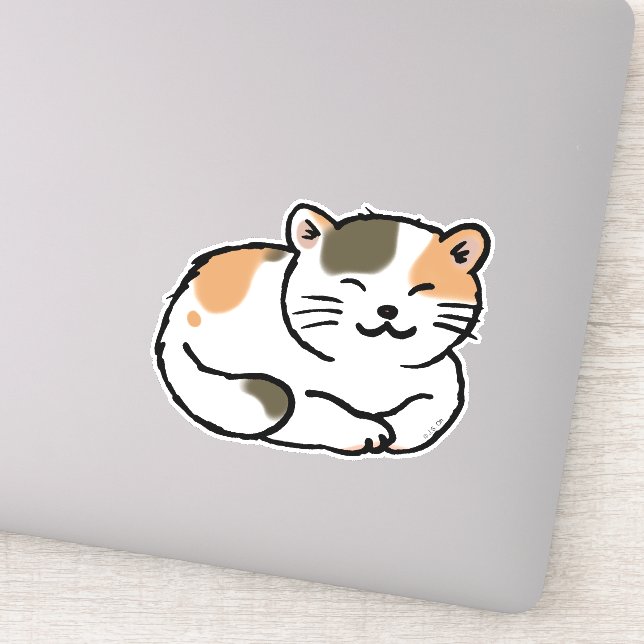 Schläfrigkatze Aufkleber (Detail)