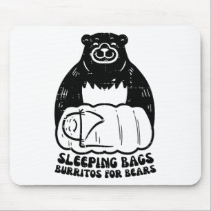 Schlafsäcke Burritos Für Bär Lustige Camping Männe Mousepad