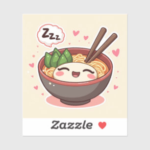 Schlafschale Ramen – Kawaii Süße Nudel-Aufkleber Aufkleber