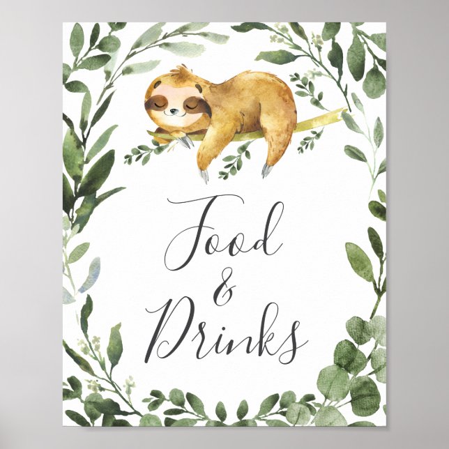 Schlafsessel Babydusche Unterschrift Lebensmittel  Poster (Vorne)