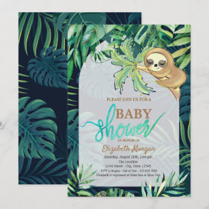 Schlafsessel Summer Palm Leaf Baby Dusche Einladung