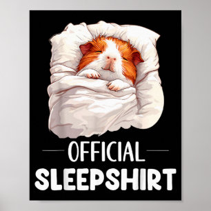 Schlafshirt Schlaf Meerschweinchen Tierliebhaber S Poster