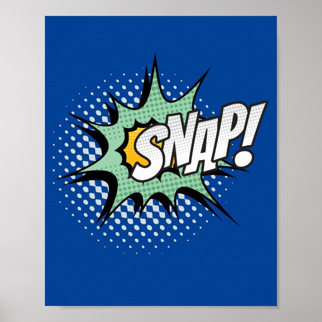 Schläfst! Dynamic Pop Art Comic Action Poster (Vorne)