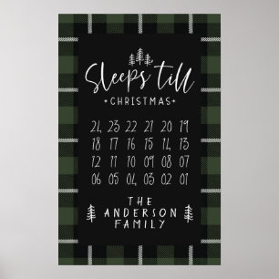 Schläft bis Weihnachten modernes minimalistisches Poster