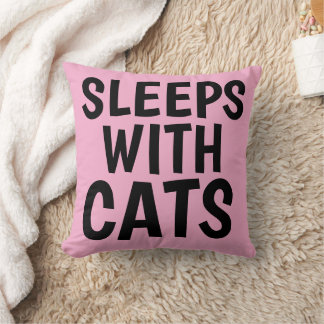 SCHLÄFT MIT KATZEN Katzenkissen Kissen