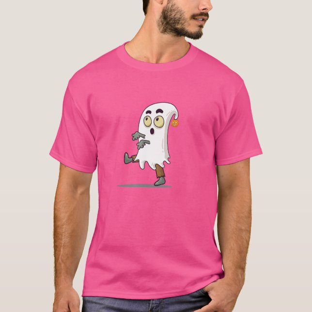 Schlafwandelnder Geist zu Ghost-Stunden-Halloween T-Shirt (Vorderseite)