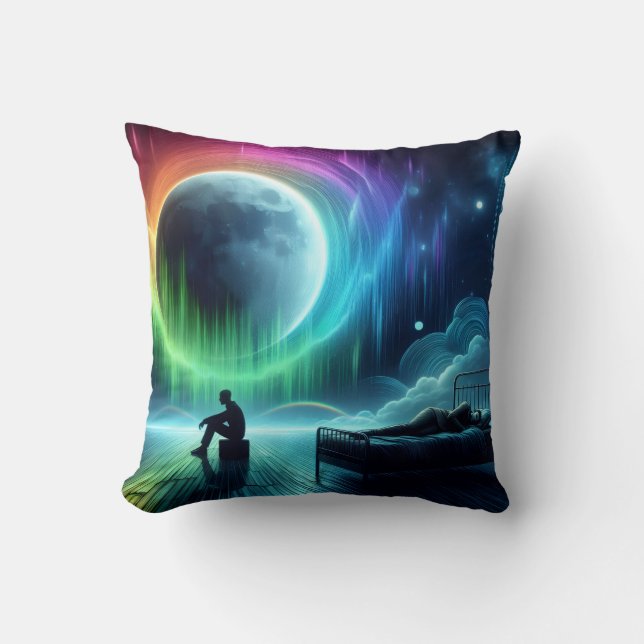 Schlafwandler Anonyme Throw Kissen (Vorderseite)