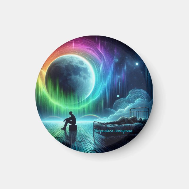 Schlafwandler Anonymer Rundmagazin Magnet (Vorne)