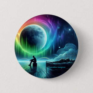 Schlafwandler Anonymes Round Button-Abzeichen Button