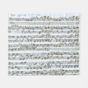 Schlafzeit mit handgeschriebener klassischer Musik Fleecedecke